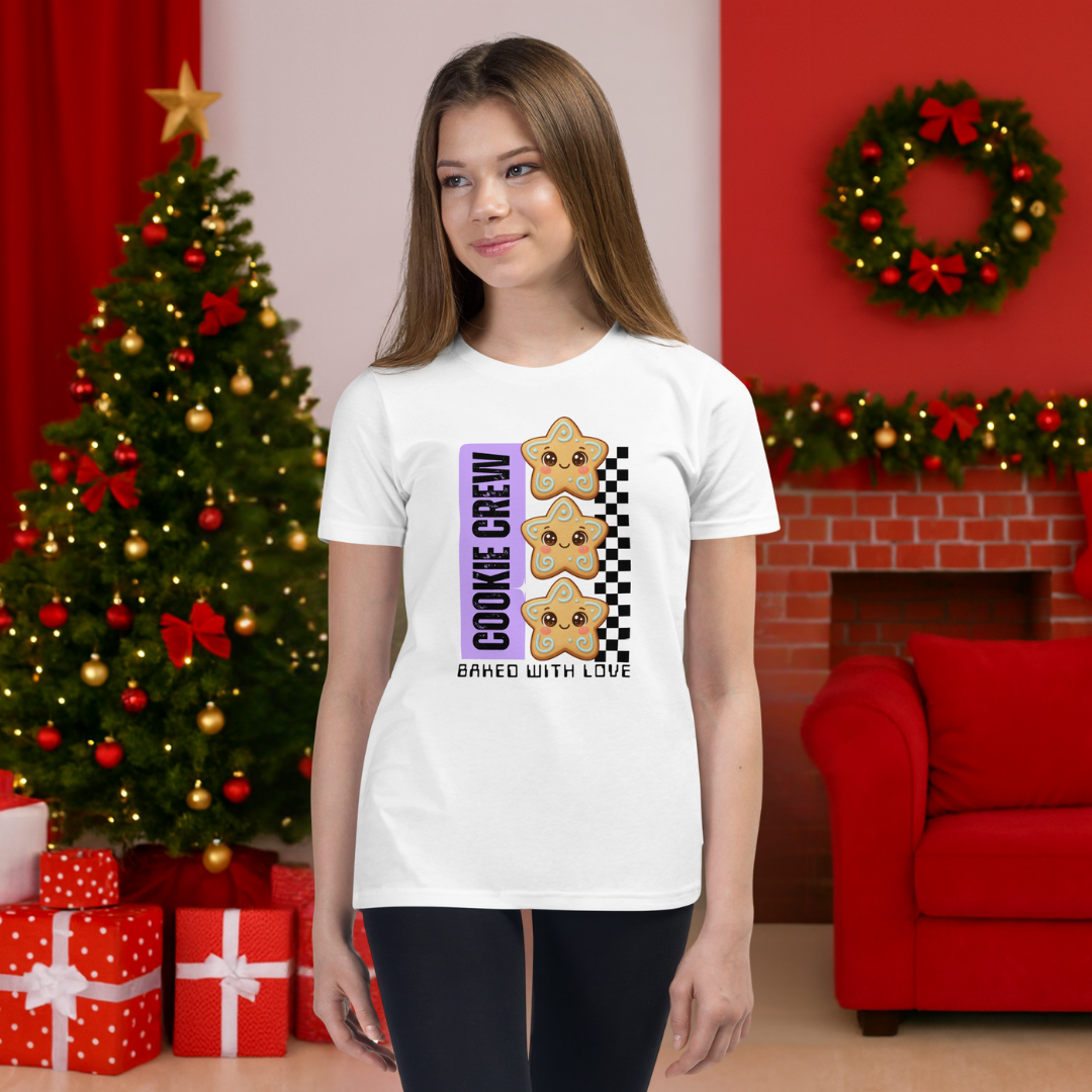 Cookie Crew, Baked With Love | Youth Short Sleeve T-Shirt