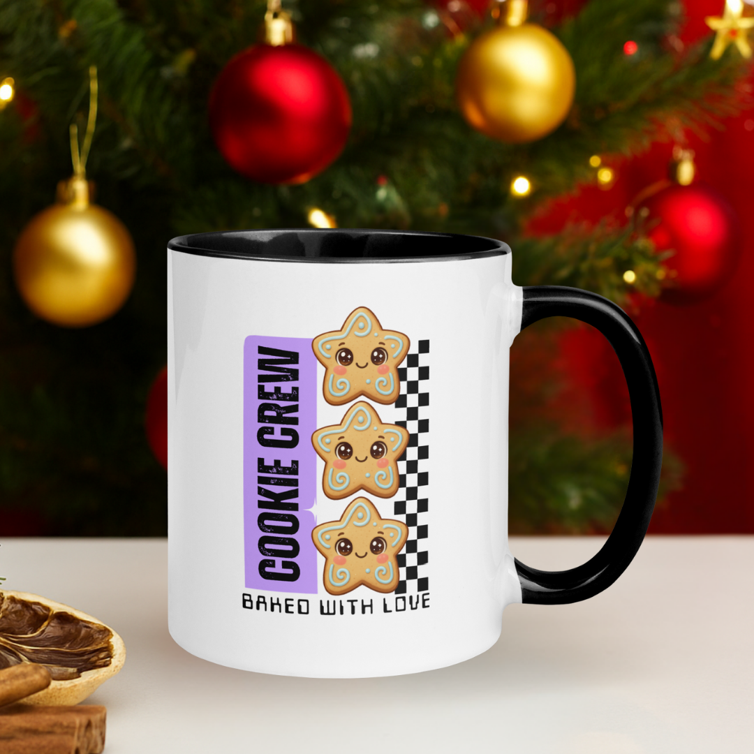 "Cookie Crew, Baked With Love"- Black in Purple | Mug
