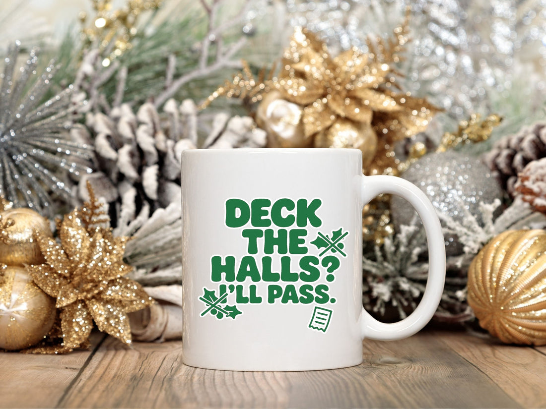 Deck The Halls Anti-Christmas / Bah Humbug White Mug | – RB Designa Co
