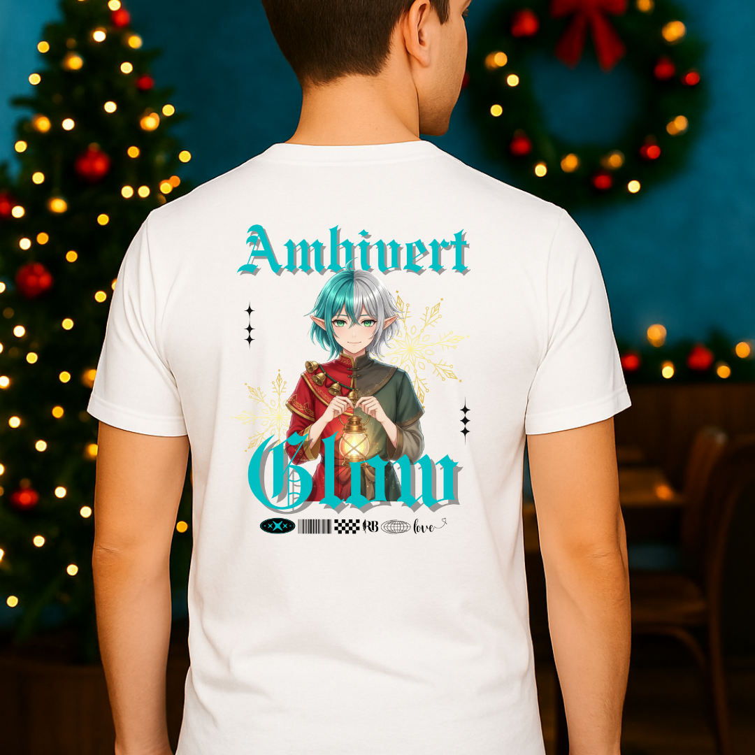 &quot;Ambivert Glow&quot; | Youth Short Sleeve T-Shirt | Black | – RB Designa Co