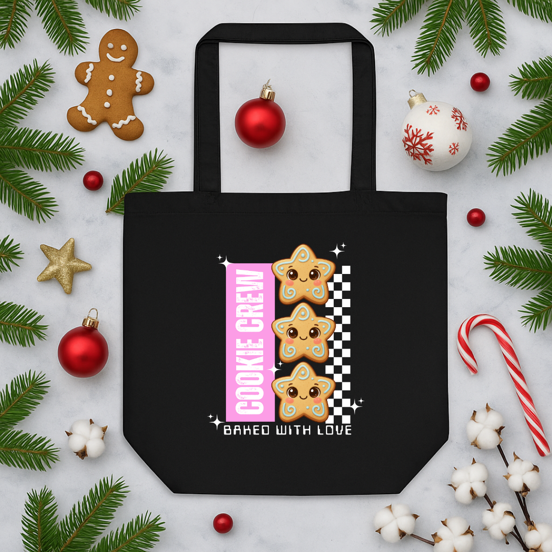 "Cookie Crew, Baked With Love"- Pink | Eco Tote Bag