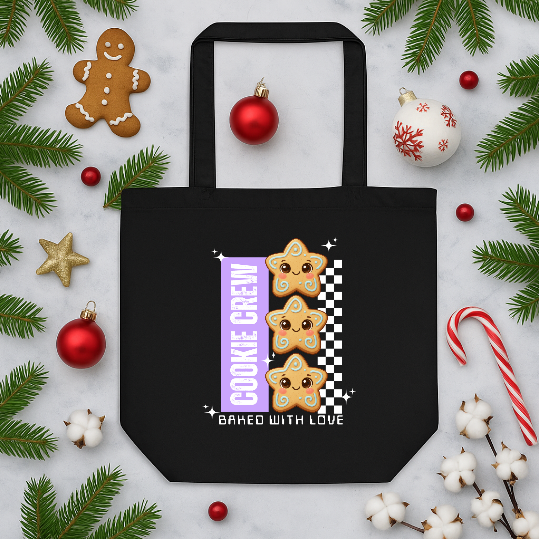 &quot;Cookie Crew, Baked With Love&quot;- Purple | Eco Tote Bag