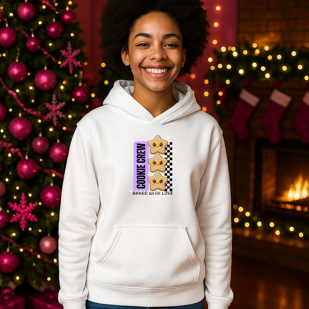 &quot;Cookie Crew, Baked With Love&quot;- Black in Purple | Youth Hoodie | – RB Designa Co