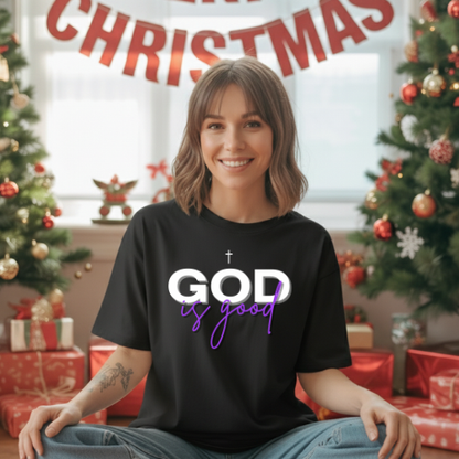 God Is Good White Biblical Oversized T-shirt
