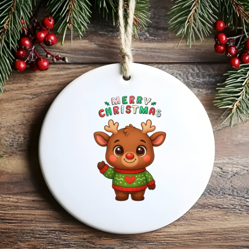 Reindeer With Antlers Kids &amp; Babies Ornament