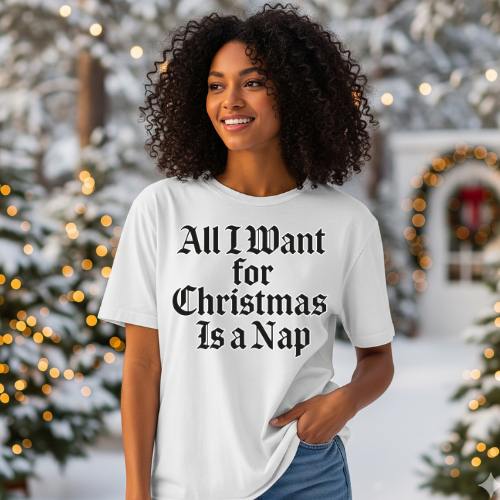 Christmas Nap Teen Oversized T-shirt