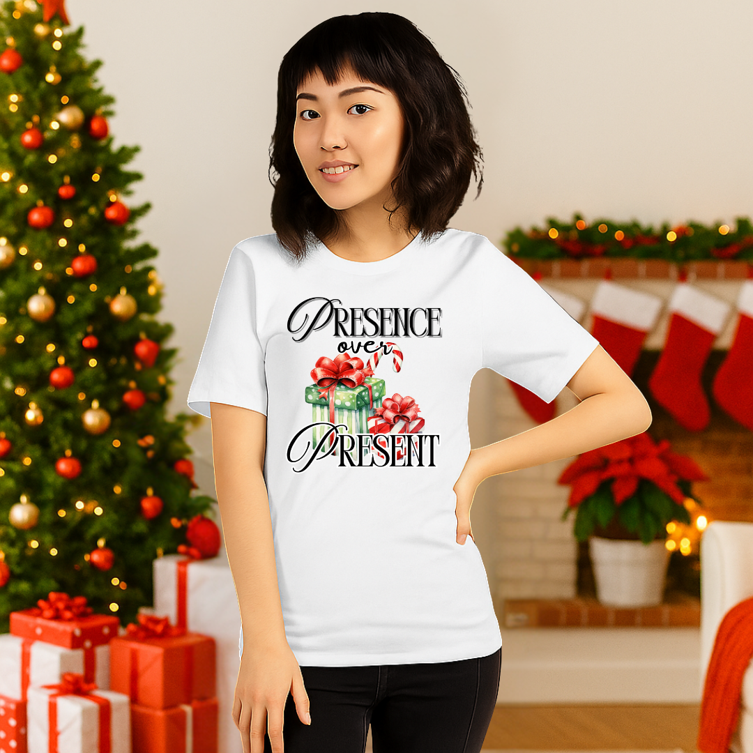 "Presence Over Present"- Black | Adults t-shirt