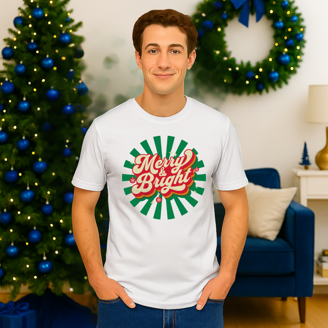 &quot;Merry and Bright&quot; | Adults t-shirt
