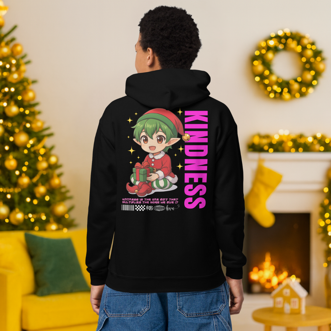 &quot;Kindness&quot;- Black | Youth Hoodie