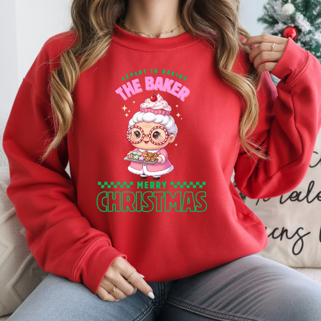 Expert in Baking: The Grandma Baker- Green and Pink | Youth Hoodie
