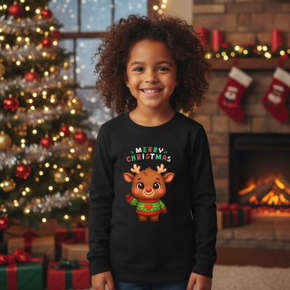 Reindeer With Antlers Kids &amp; Babies Sweatshirt