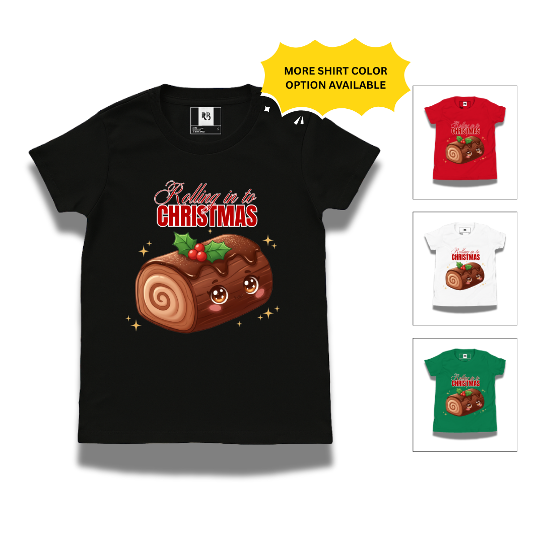 &quot;Rolling in to Christmas&quot;- Black | Youth Short Sleeve T-Shirt | – RB Designa Co