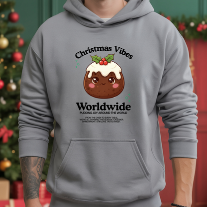 &quot;Christmas Vibes Worldwide...&quot;- Black | Youth Hoodie