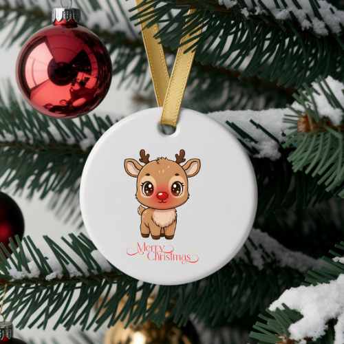 Little Reindeer Head Kids & Babies Ornament