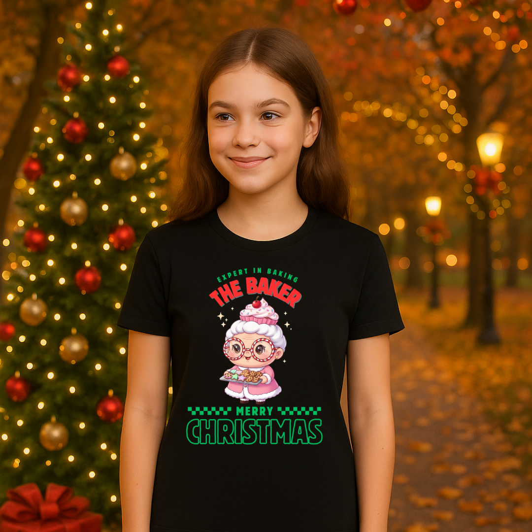 Expert in Baking: The Grandma Baker- Green and Red | Youth Short Sleeve T-Shirt | – RB Designa Co