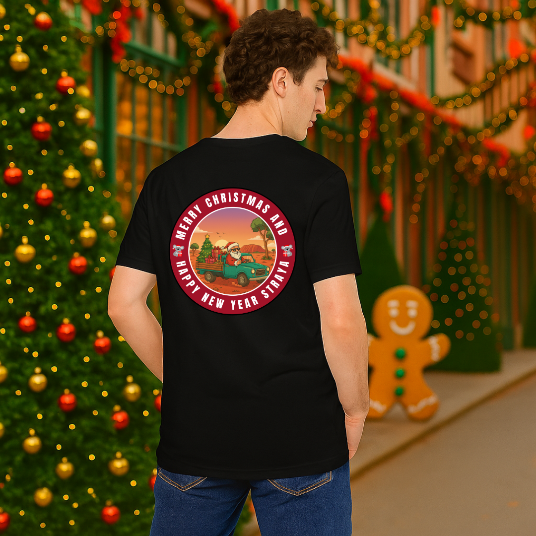 &quot;Merry Christmas and Happy New Year Straya&quot;- Red | Adults t-shirt