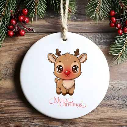 Little Reindeer Head Kids &amp; Babies Ornament