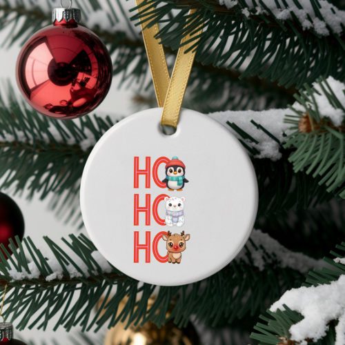 Ho Ho Vertical Text Kids &amp; Babies Ornament