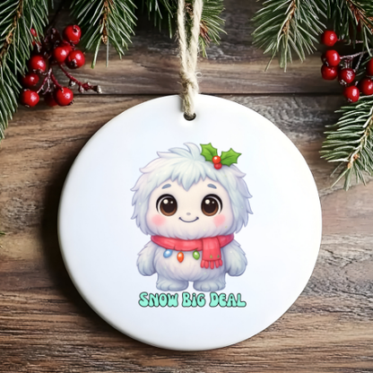Festive Yeti Holly Kids &amp; Babies Ornament