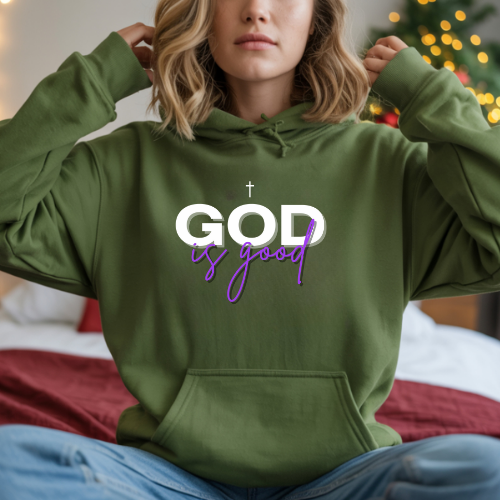 God Is Good White Biblical Hoodie
