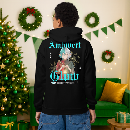 &quot;Ambivert Glow&quot;- Black | Youth Hoodie
