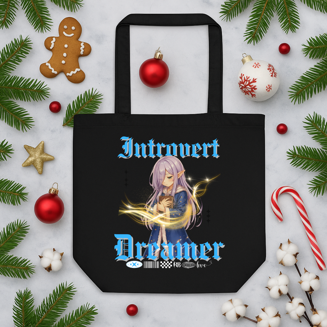 "Introvert Dreamer"- White | Eco Tote Bag