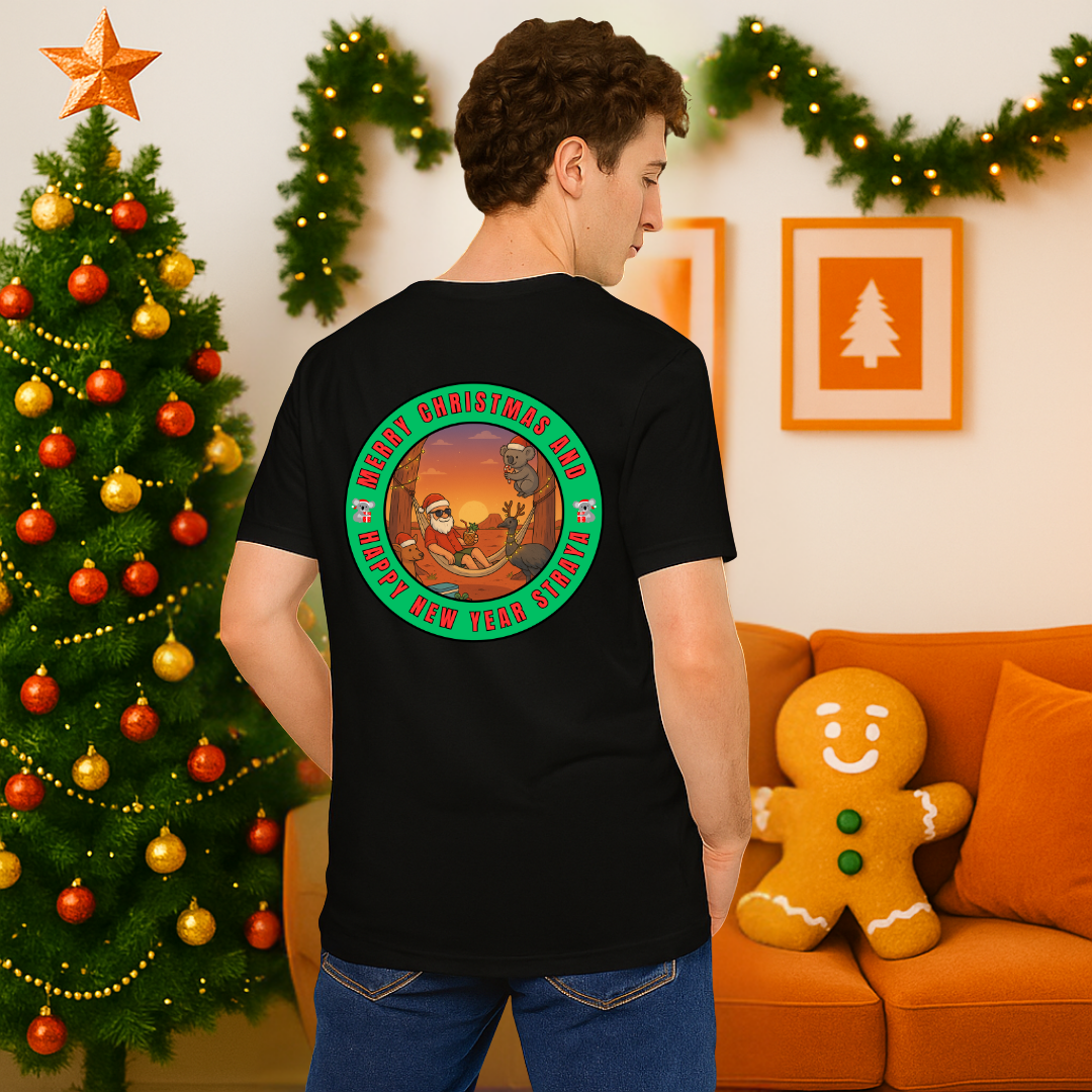 "Merry Christmas and Happy New Year Straya"- Green | Adults t-shirt