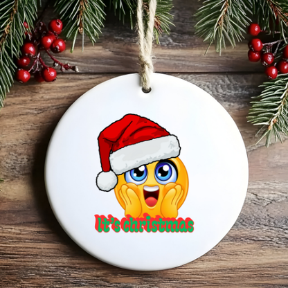 Emoji Santa Hat Kids &amp; Babies Ornament
