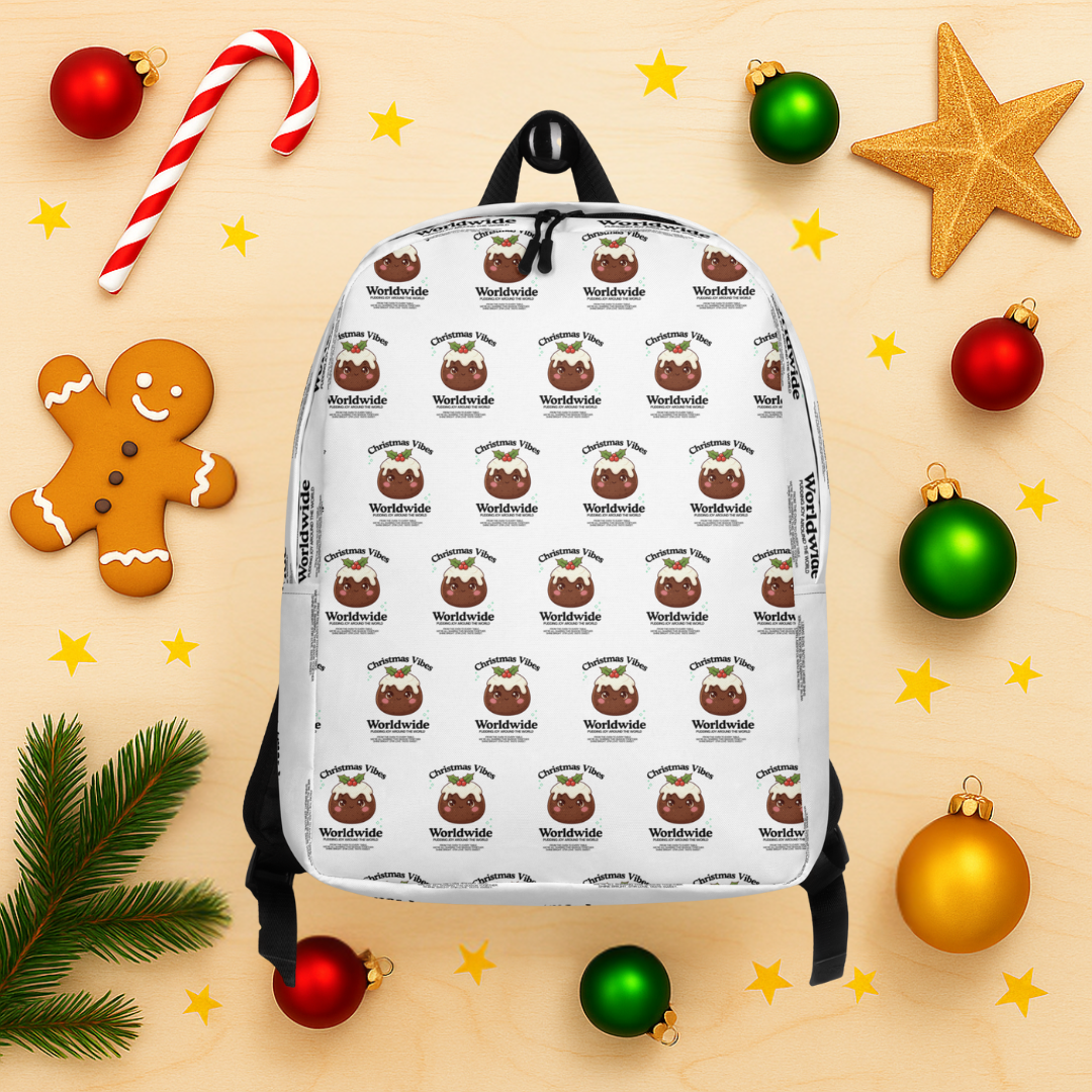 "Christmas Vibes Worldwide..."- Black | Backpack