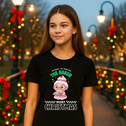 Expert in Baking: The Grandma Baker- White and Green | Youth Short Sleeve T-Shirt | – RB Designa Co