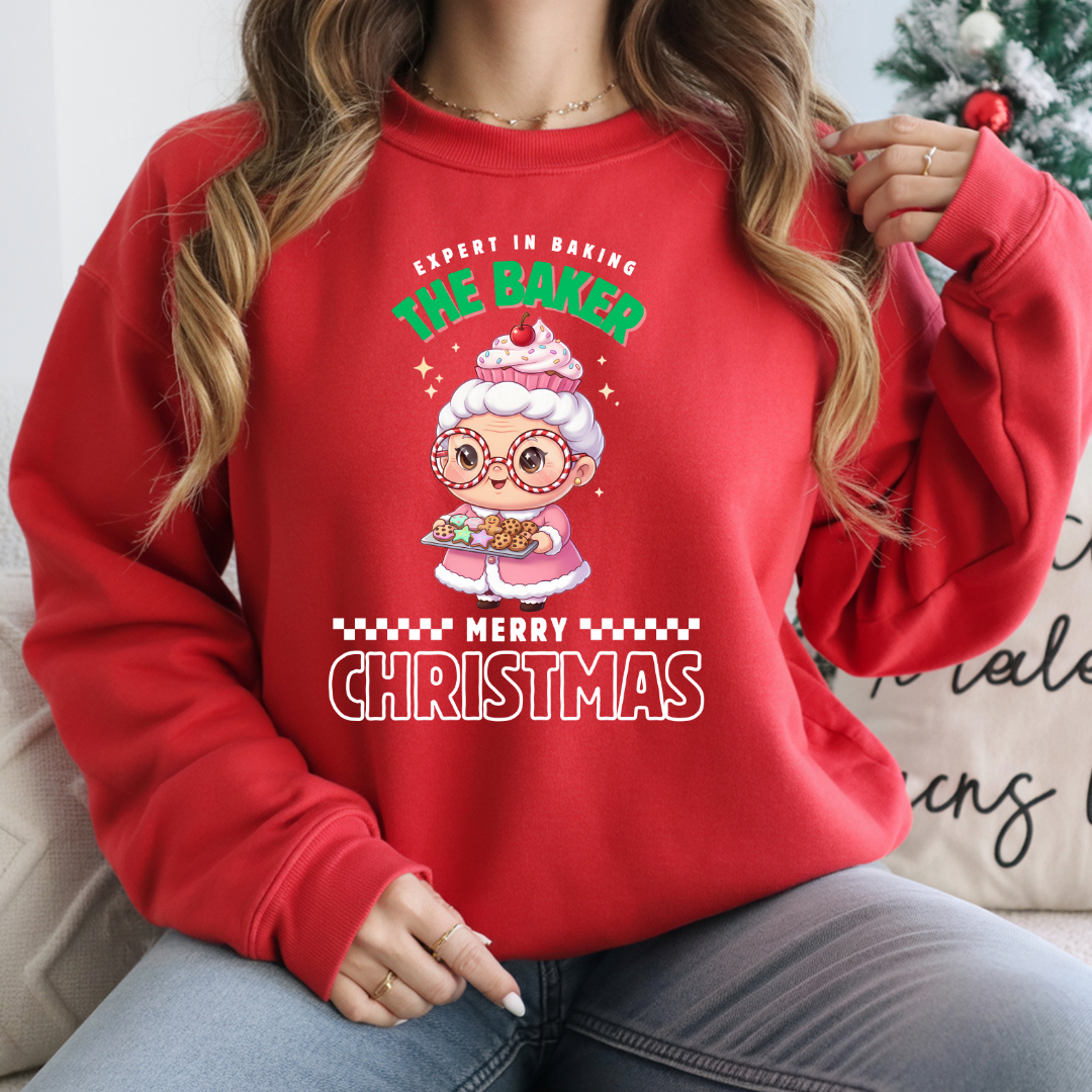 Expert in Baking: The Grandma Baker- White and Green | Youth Hoodie