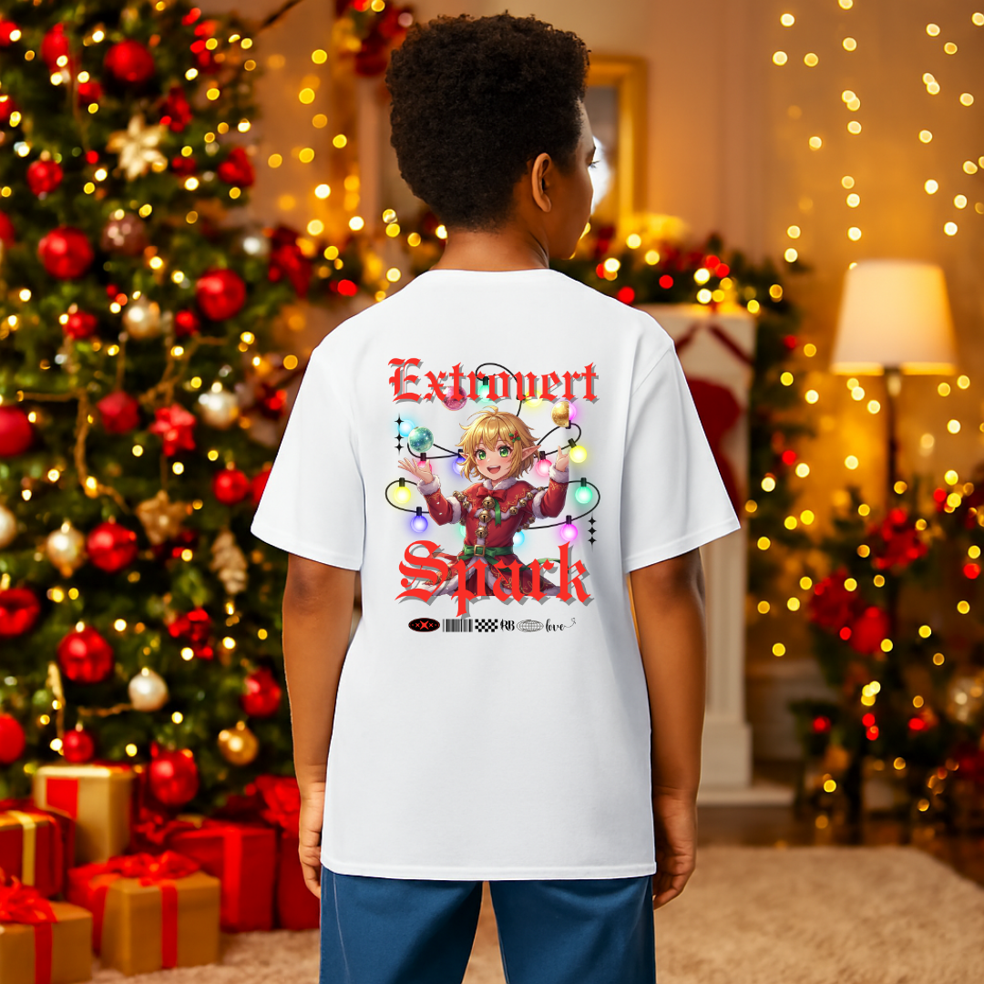 &quot;Extrovert Spark&quot;- Black | Youth T-Shirt