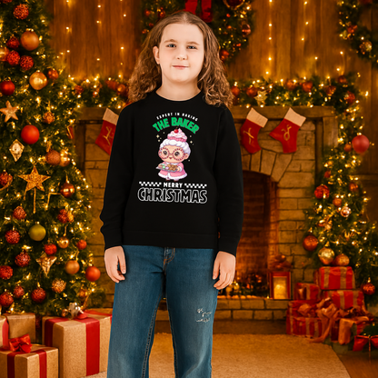 Expert in Baking: The Grandma Baker- White and Green | Youth Sweatshirt