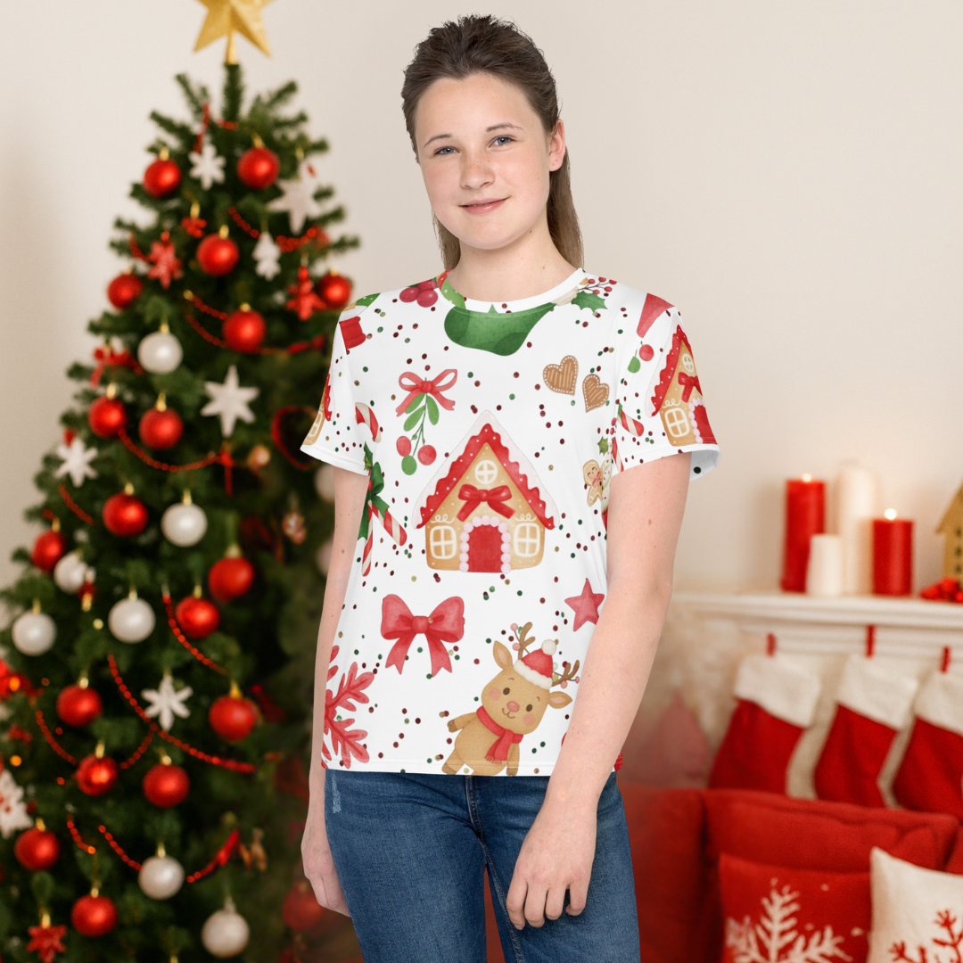 "Sweet Red Holiday" | Youth crew neck t-shirt