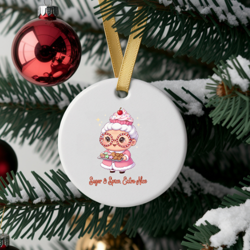 Chibi Mrs. Claus Pink Kids &amp; Babies Ornament