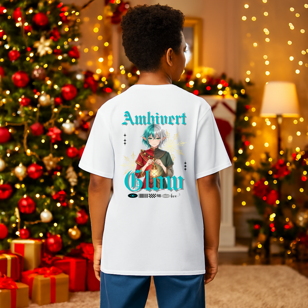 "Ambivert Glow"- Black | Youth T-Shirt