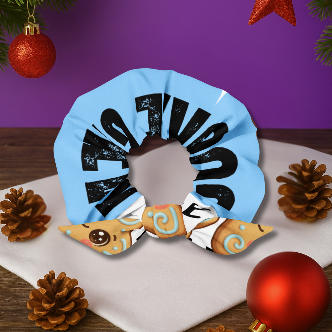 &quot;Cookie Crew, Baked With Love&quot;- Black in Blue | Scrunchie