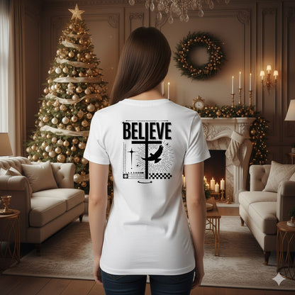Believe Back Light Biblical T-shirt | – RB Designa Co