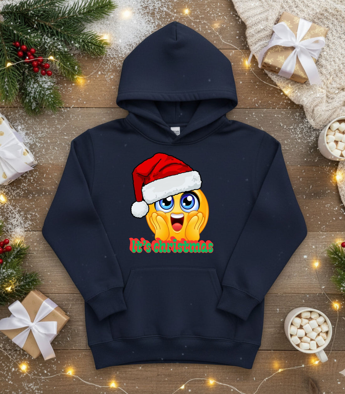 Emoji Santa Hat Kid&