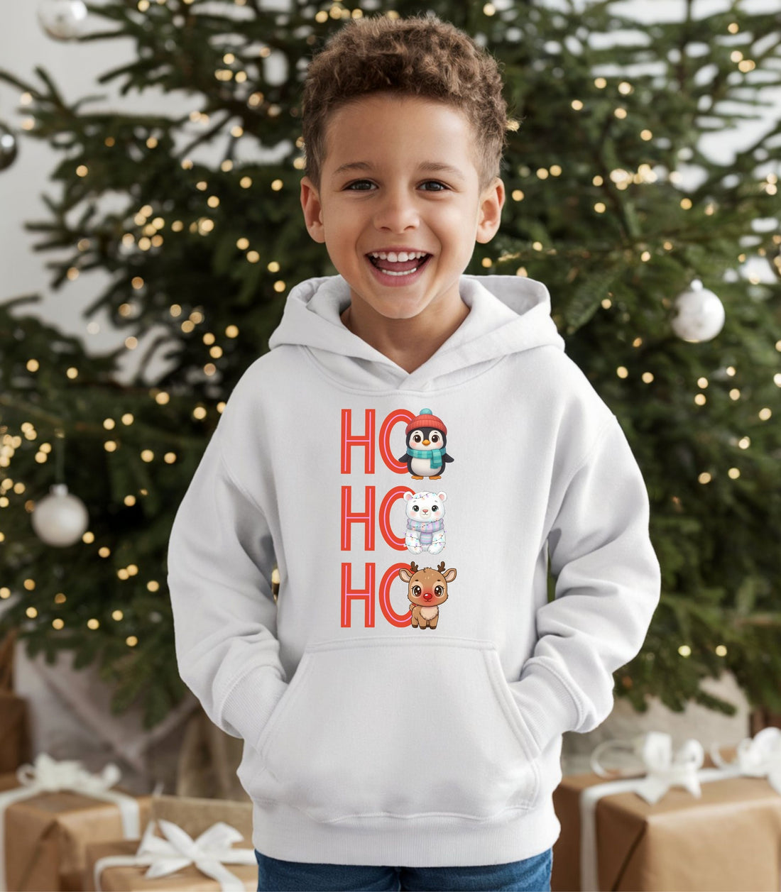 HO HO Vertical Text Kid&