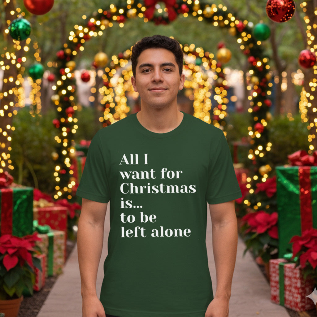 Left Alone Anti-Christmas / Bah Humbug T-shirt | – RB Designa Co