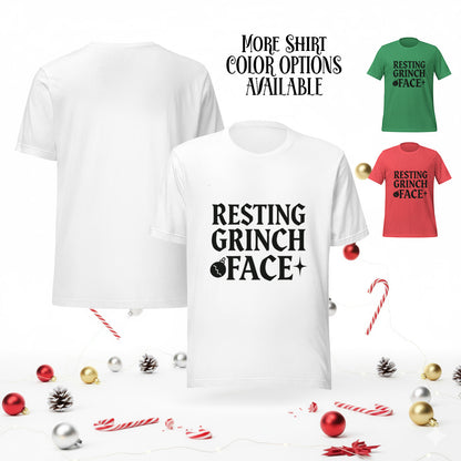 Resting Grinch Face Goth Anti-Christmas / Bah Humbug T-shirt | – RB Designa Co