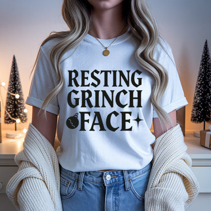 Resting Grinch Face Goth Anti-Christmas / Bah Humbug T-shirt | – RB Designa Co