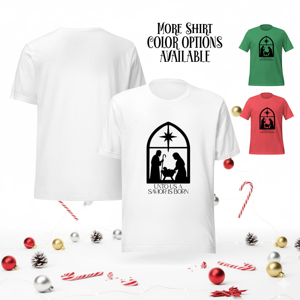 Savior is Born Biblical T-shirt | – RB Designa Co