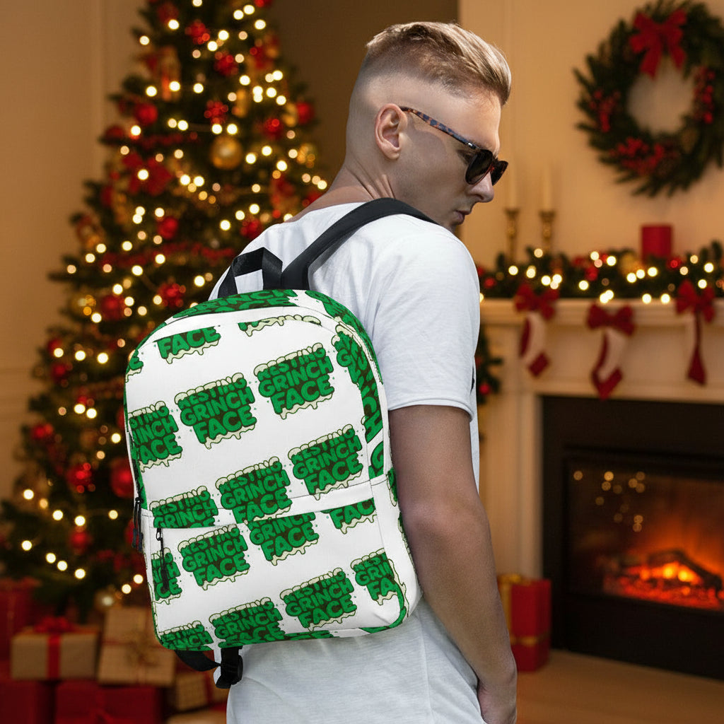 Resting Grinch Face Anti-Christmas / Bah Humbug Backpack | – RB Designa Co