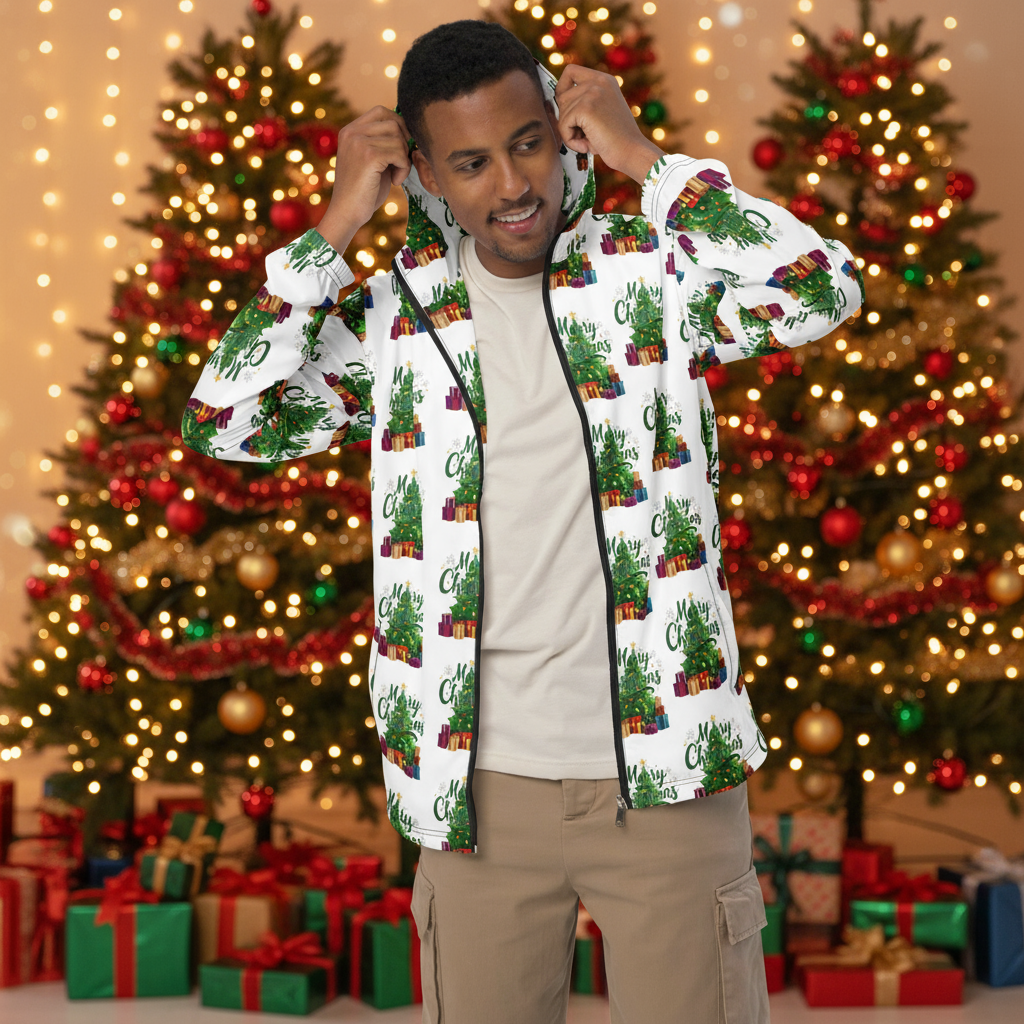Merry Christmas Green Teen Windbreaker | – RB Designa Co