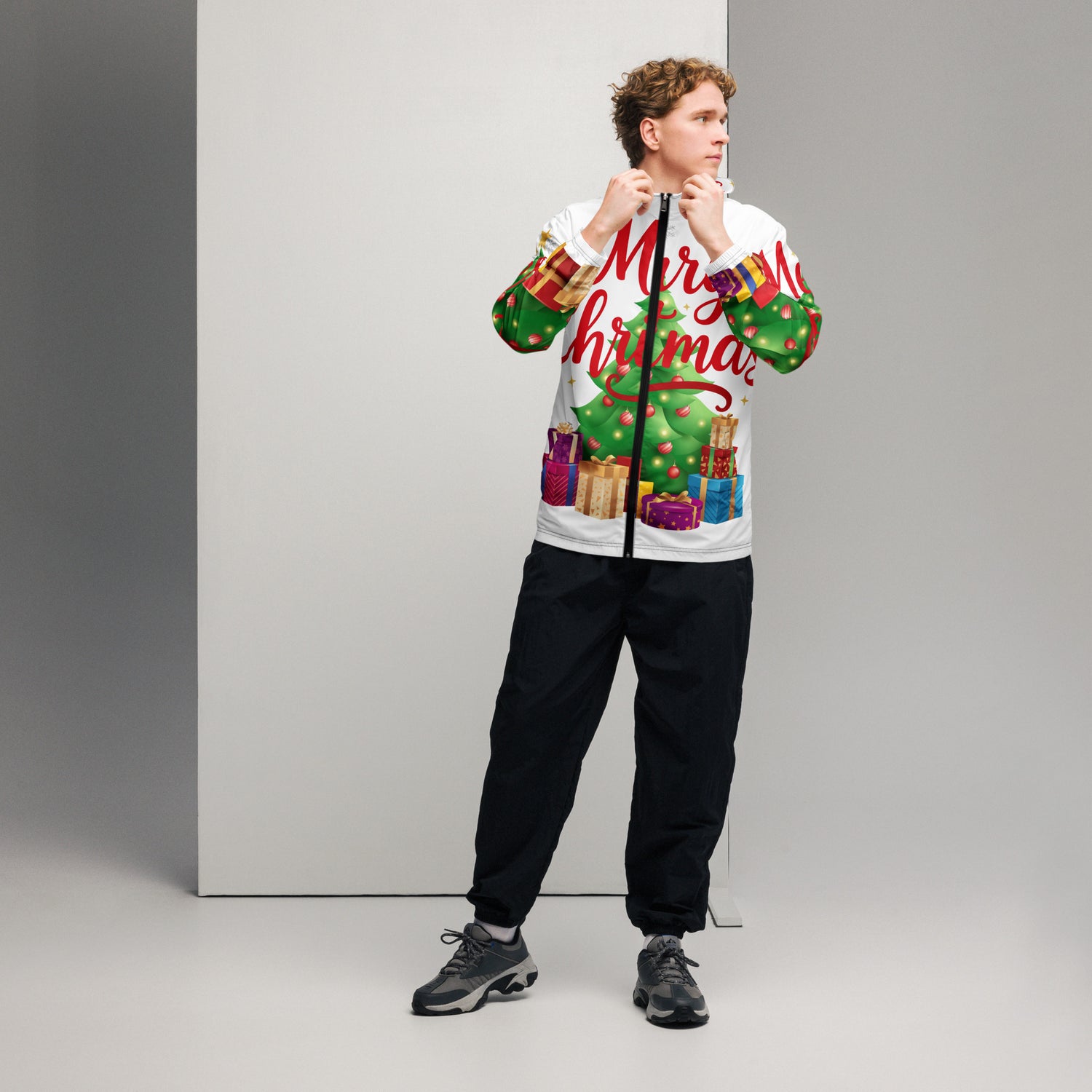 Merry Christmas Red Teen Windbreaker | – RB Designa Co