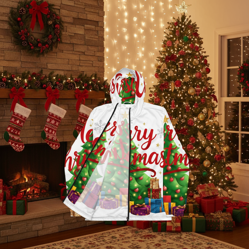 Merry Christmas Red Teen Windbreaker | – RB Designa Co