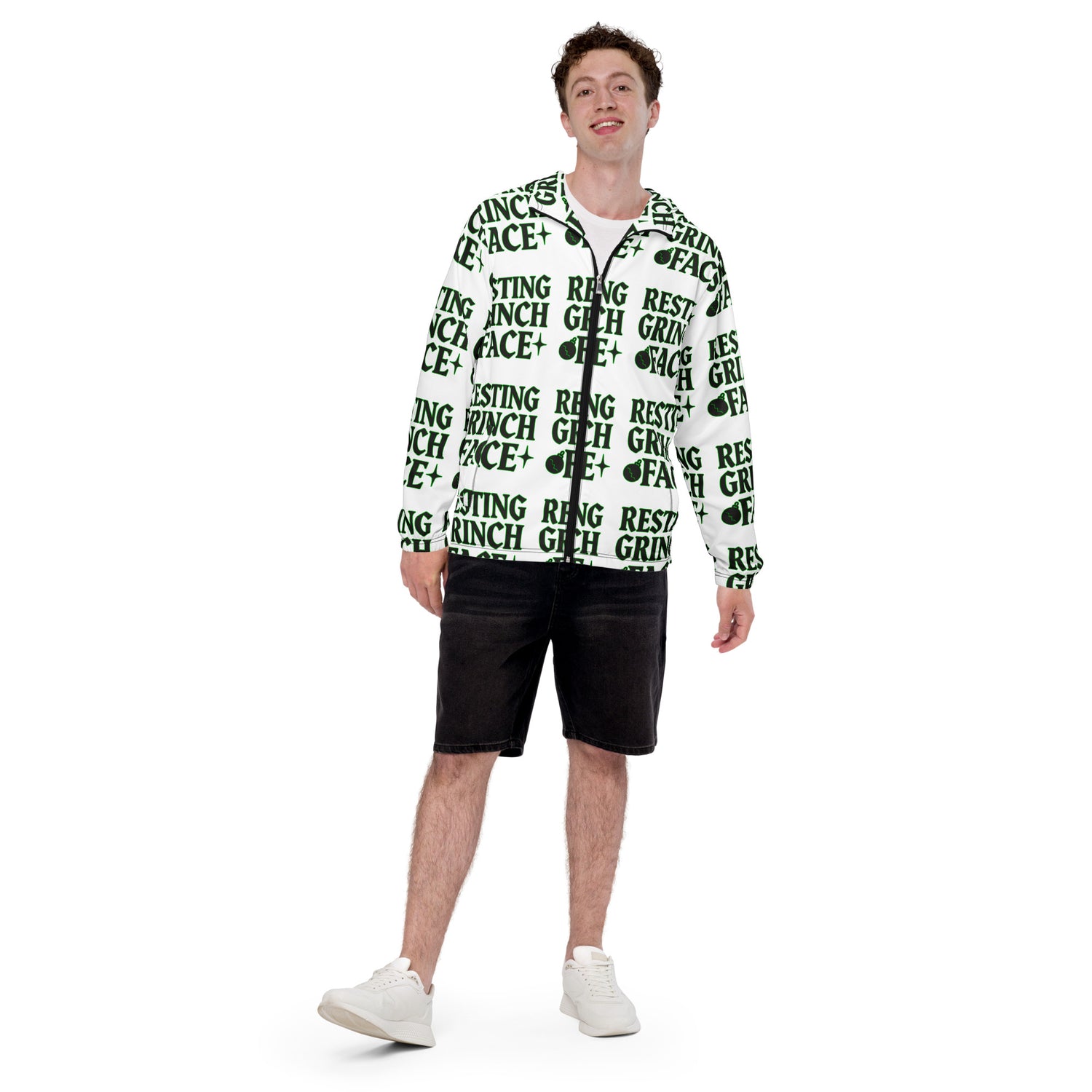 Resting Grinch Face Goth Teen Windbreaker | – RB Designa Co