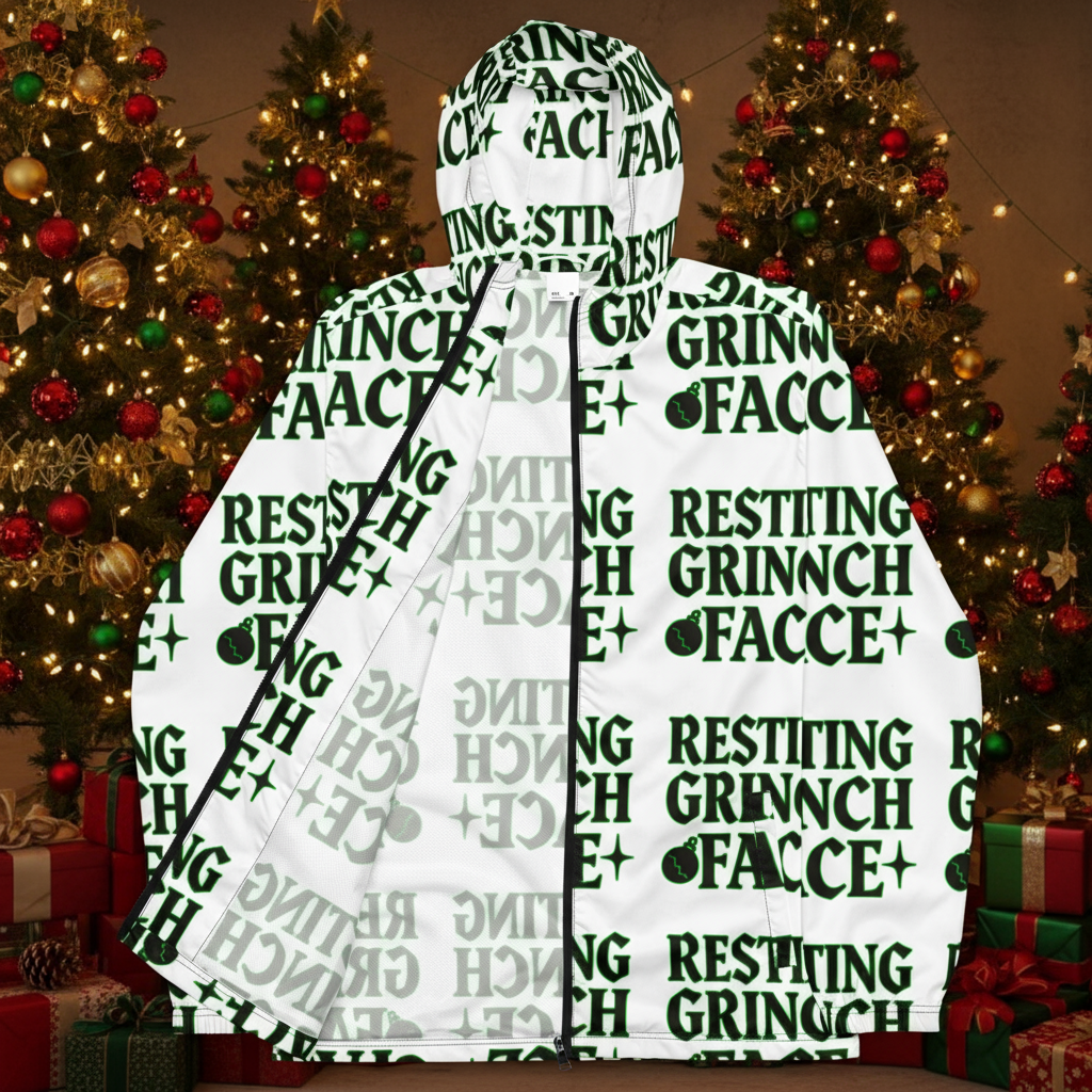 Resting Grinch Face Goth Teen Windbreaker | – RB Designa Co